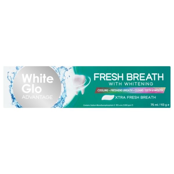White Glo Toothpaste Fresh Breath 75ml