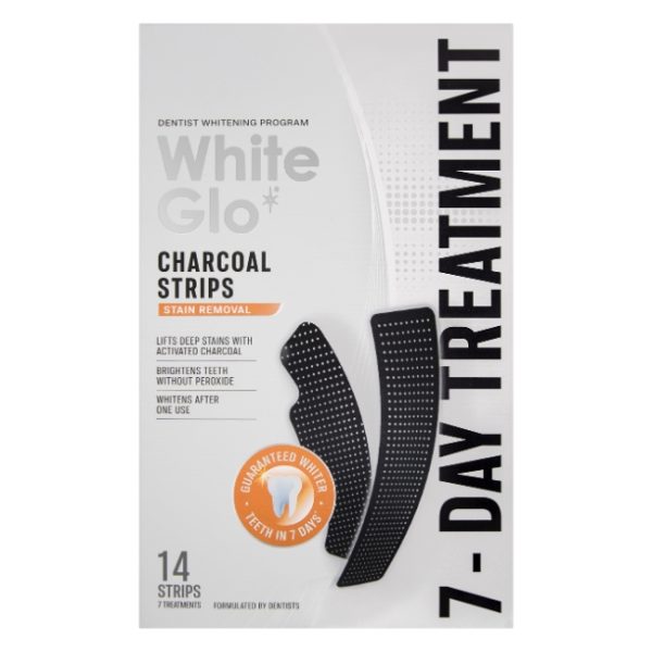 White Glo Teeth Whitening Strips Charcoal 7 Day