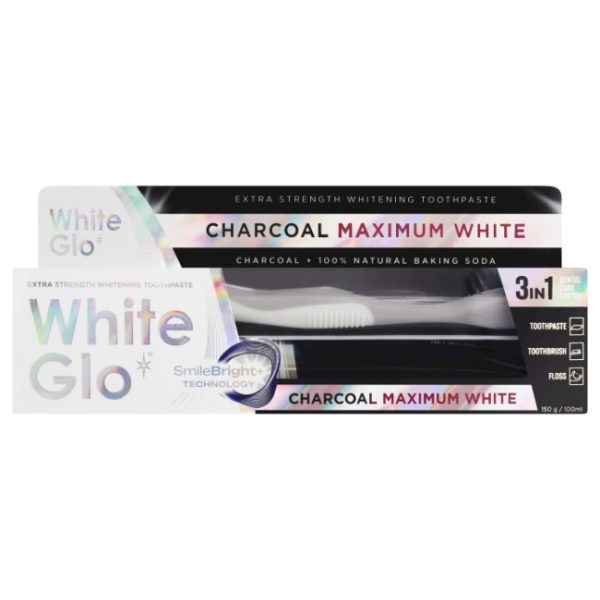 White Glo Toothpaste Charcoal Max White 100ml