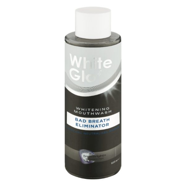 White Glo Mouthwash Charcoal Bad Breath 500ml