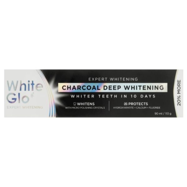 White Glo Toothpaste Charcoal Deep Whitening 90ml