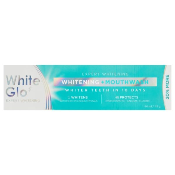White Glo Whitening + Mouthwash Toothpaste 90ml