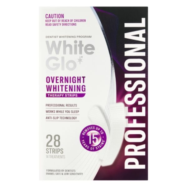White Glo Teeth Whitening Strips Overnight Professional